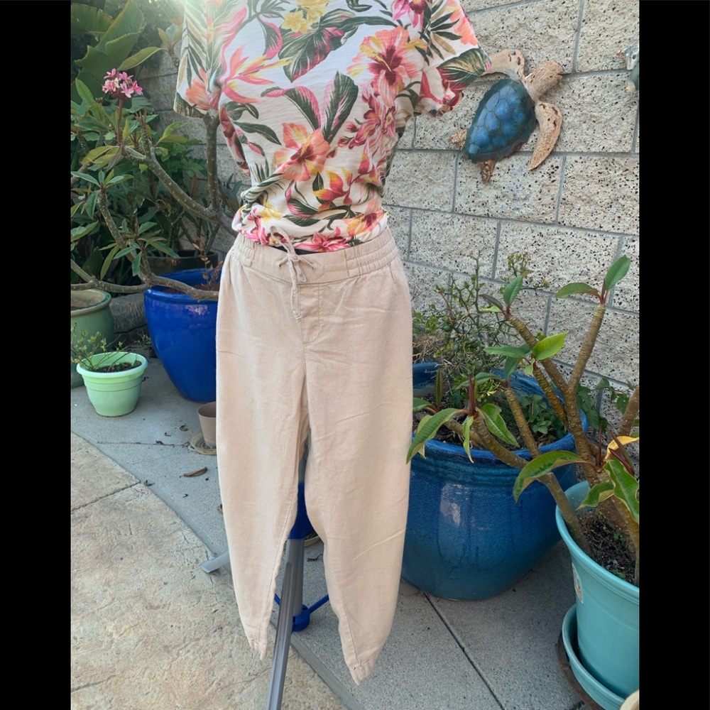 Old Navy Linen Cropped Pants Small